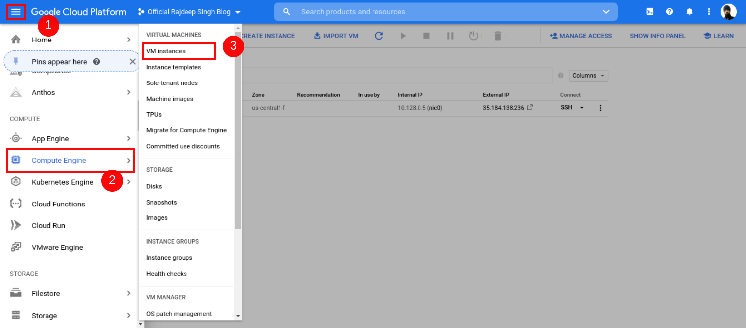 VM INSTANCES