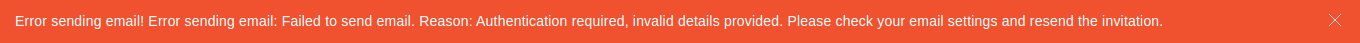 Authentication required Send Email Error in Ghost CMS