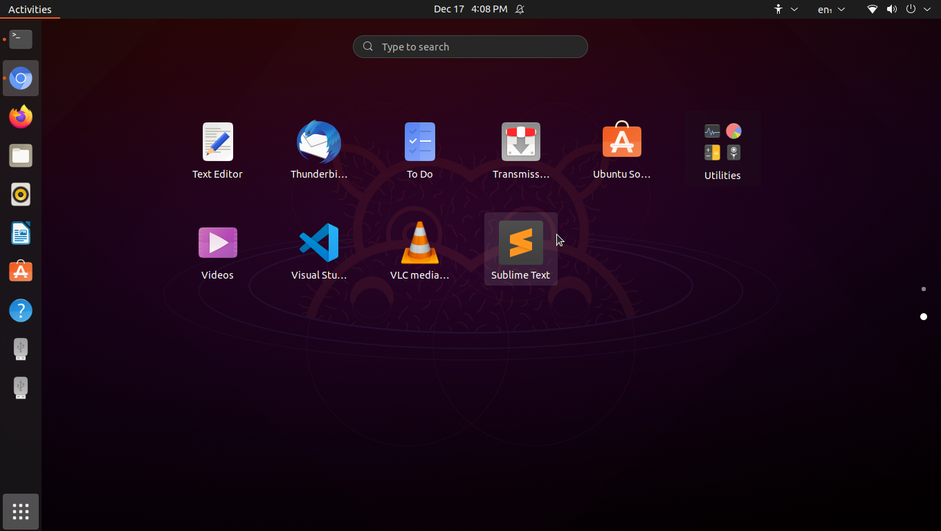 Open a sublime text editor in Ubuntu